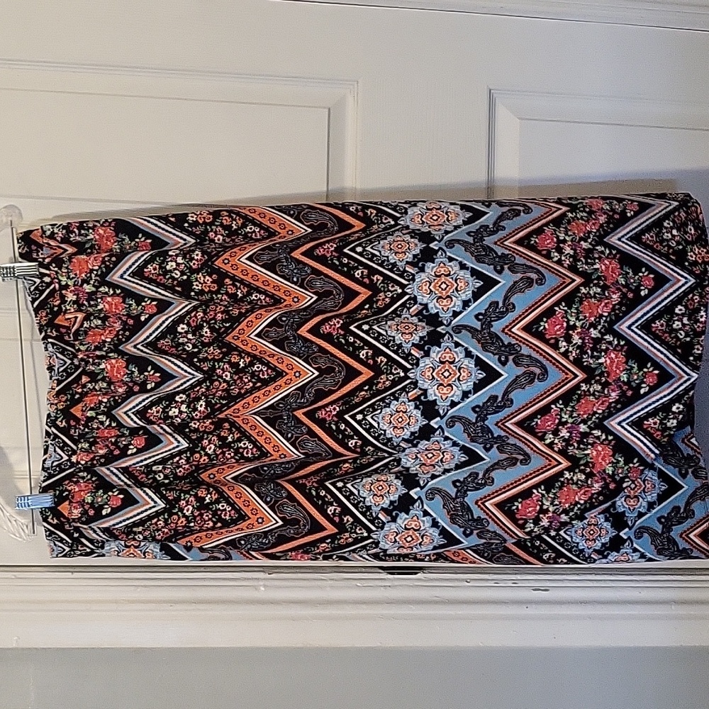 Bobbie Brooks super soft 1X Faux Wrap Maxi Skirt
